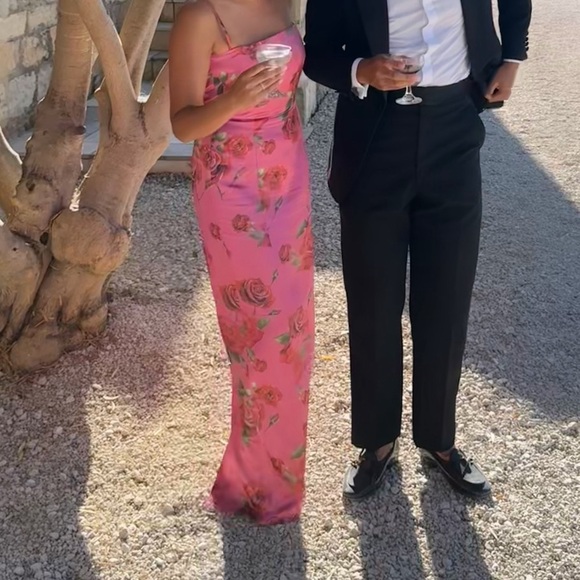 Sau Lee Sofia Dress in Pink Multi Size 6 - Picture 7 of 8